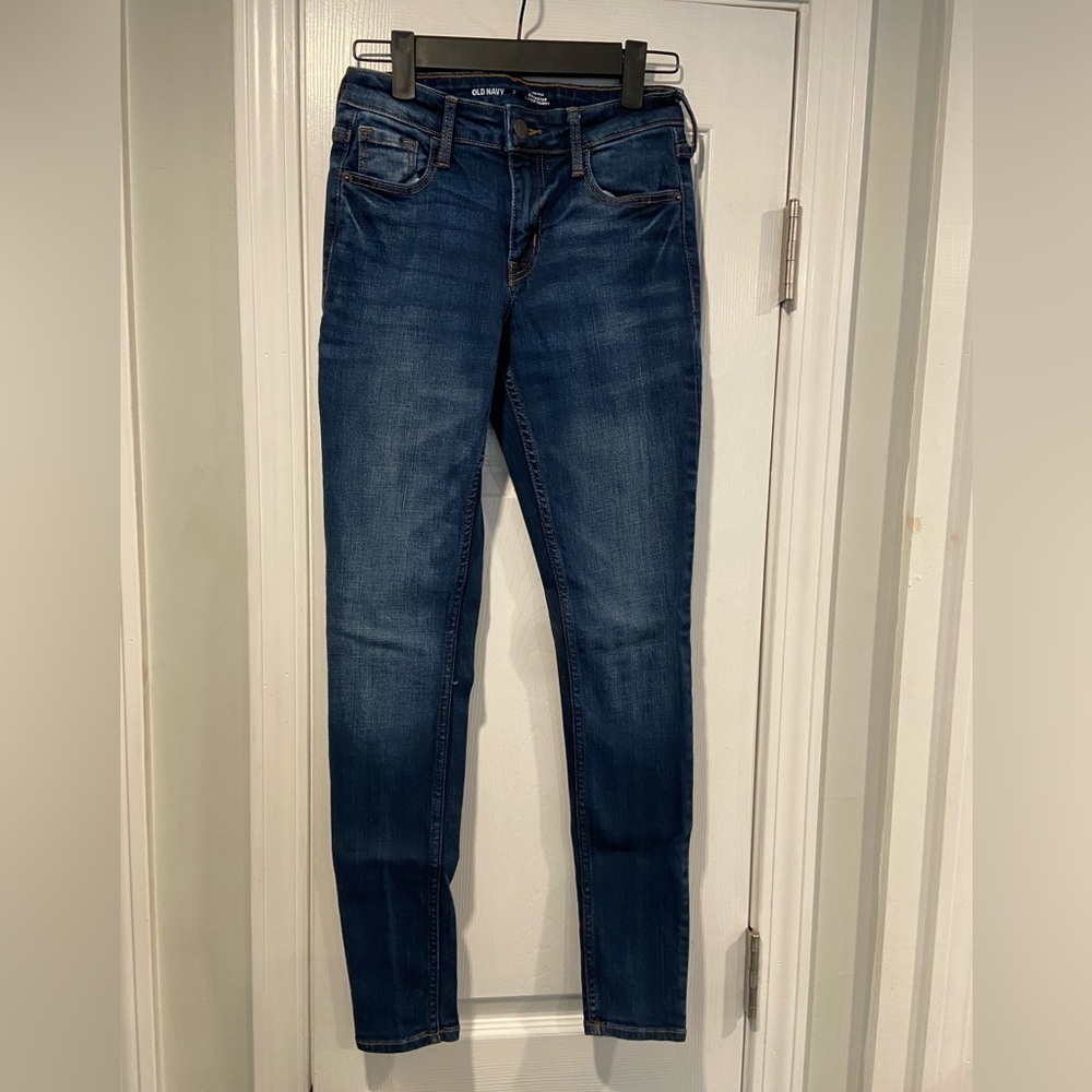 Old Navy Size 2 High Rise Rockstar Skinny Stretch Medium Wash Denim Jeans